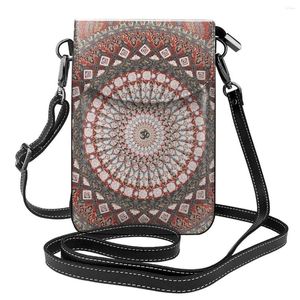 Titulares de cartão Om Mandala Bohemian Bolsa de Ombro Padrão Escritório Feminino Mulheres Sacos Moda Reutilizável Bolsa de Couro