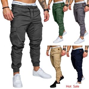 Män harem pant Löst fit byxor bomull elastisk midja långa byxor jogger byxor svettbyxor mager blyertsbyxor m-4xl295u