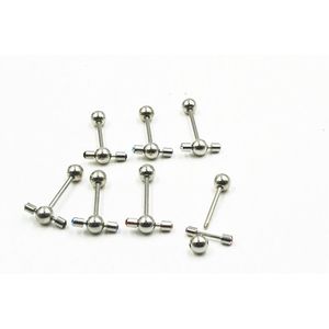 Tongue Rings Shippment Lot50Pcs Piercing Body Jewelry -Crystal Gems Ring Bar Barbells Drop Delivery Dhgarden Dhl67