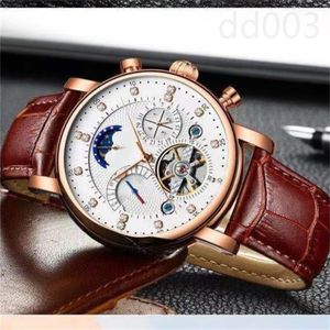 Formal plated gold watch luxury leather strap wristwatches round dial rejoles daily casual formal montre de luxe mens designer watch vintage simple sb042