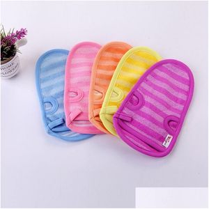 Bath Brushes Sponges Scrubbers Wholesale-1Pcs Morocco Hammam Shower Magic Peeling Glove Scrub Mitt Exfoliating Tan Removal Drop Delive Dhcre