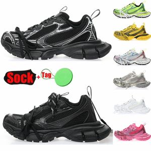 3XL Sneakers Abgenutzte Sneakers Dirty Old Triple Black White Paris Light Paris Gelb Rot Mode Luxus Mann Vintage Sport Casual Chunky Trainer 2024