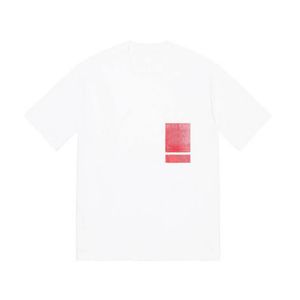 Box Logo Collabs mäns T-shirts Tryckt Pocket Tee Overdimensionerad design268m