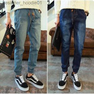 Erkekler Kot Hazır Stok Erkekler Jogger Jeans denim ince fit uzun kot pantolon pantolon için pantolon l230916