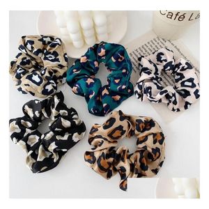 Accessori per capelli Moda Donna Fasce leopardate Elastici Modello animale carino Scrunchies Cravatta per ragazze Porta coda di cavallo Prodotti per consegna drop Dhlbl