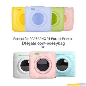 Copiers Original Paperang Soft Sile Case Protective Er Waterproof Anti-Dust Anti-Scratch For P1 Printer Drop Delivery Office School Bu Dhrx5