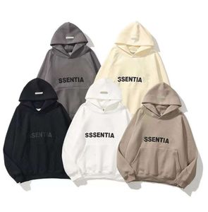 Essentiel hoodie mens designer hoodies hoodys kvinnor kläder pullover ärmlös o-hals brev tryckt grön överrock tröja streetwear mode svart 669ess