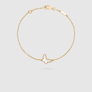 Designer Butterfly Armband Rose Gold Plated Chain Ladies and Girls Valentine's Day Mother's Day Engagement Jewelry Fade278p