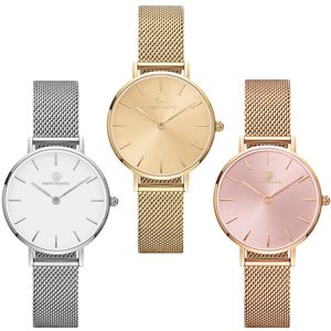 AAA Simple Watch Wath's Watch عالية الجودة ساعة الكوارتز حركة الصلب الفرقة الشبكية شريط مشاهدة الفرقة الياقوت الزجاج