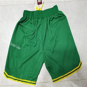 Basball Team Athletic Green Short Sweatpants Sport Shorts Hip Pop Pant With Pocket Zipper Sweatpant Blue Black Red Pink Men's281e