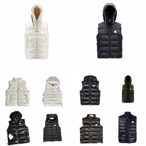 24「スタイル」冬のメンズダウンベストファッションデザイナーGilet NFCバッジ卸売小売男性パフジャケット無料交通機関サイズ1-5