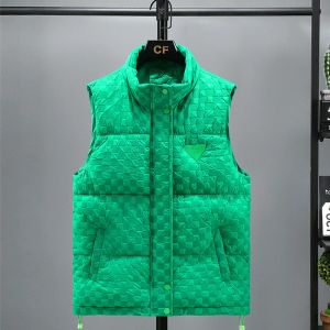 Het försäljningsdesigner Mens Vest Winter Brand New Business Casual Pocket Warm Vest Mens Autumn Clothing Sleeveless Coat Jacket Green Vest