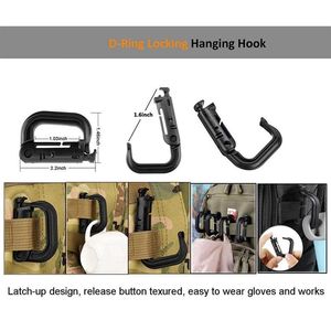 Hooks Rails 35st Molle Attachments Bag Clip Strap Set Ryggsäck Webbing för Vest Belt med dragkedja Pouch2764