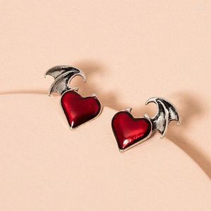 Ohrstecker, Sommer, rotes Herz, für Damen, modisch, exquisit, Statement, Mädchen, Party, Schmuck, Accessoires, Geschenk