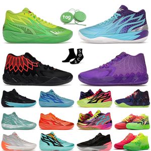 Top Quality Designer Basketball Shoe Lamelo Ball Shoes MB 0.1 0.2 Loafers Sneakers For Mens Queen City Fade Supernova Rick and Morty Men Sports Platform Trainers Size 12