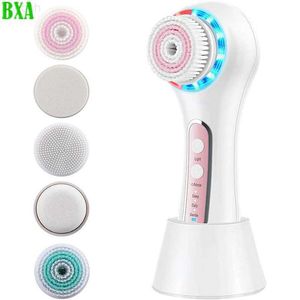 Electric Face Scrubbers Rechargeable Facial Cleansing Brush with 5 Brush Heads Face Scrubber Face Spin Brush for Exfoliating Massage and Deep Cleansing L230920