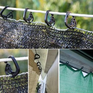 Hooks Rails användbara växthusmonteringsmontering Staket Line Hook Curtain Shelf Shading Net Agriculture Sunshade Fixed223q