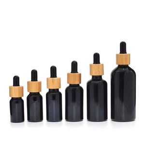 Frosted Glass Dropper Bottle Amber White Black Blue Green With Bamboo Cap 1oz Essential Oil Bottle 5ml 10ml 20ml 30ml 50ml Ifowe