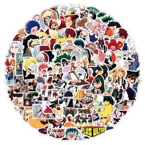 Vattentät klistermärke 50 100 PCS anime klistermärken My Hero Academia Japanese Cartoon Vinyl Decals for Laptop Pad Skateboard Boku no Hero285n