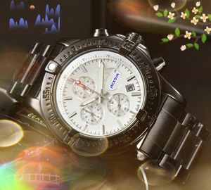 top designer impermeabile data orologio da uomo movimento automatico al quarzo lusso quattro occhi sub quadranti orologio funzionante solido acciaio inossidabile cassa in argento nero orologi luminosi