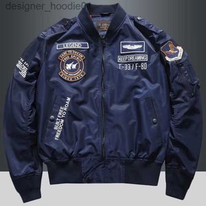 Women's Jackets Pilot jacket men korea style baseball uniform military street wear jacket Air force SG LOCAL L230916