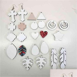 Stud em branco balançar brincos sublimação moda gota brinco para mulheres diy po imagens artesanato jóias presente entrega dhgarden dhf6w