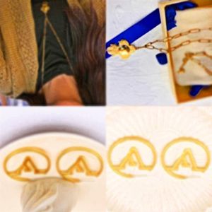 Designers l-letra 18k banhado a ouro pulseiras mulheres pulseira colar brincos jóias de aço inoxidável amantes do casamento presentes jóias w326b