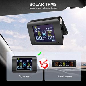 TPMS Solar Power Auto Reifendruck Alarm 90 Einstellbare Monitor Auto Sicherheit System Reifen Temperatur Warnung new231U