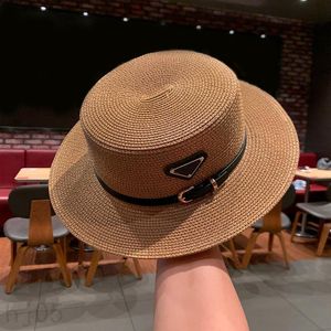 Platte rand designer hoed stro gorras zwarte dameshoeden casual outdoor reizen geweven emmerhoed luxe casquette vakantie modeaccessoires pj066