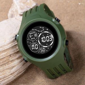 Wristwatches Digital Watches Mens 2023 Electronic Watch Men Military Sport Wristwatch Silicone Fashion Hours Relojes Para Hombre