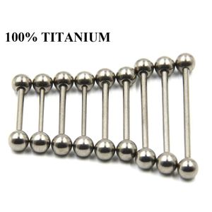 Tungringar 100% G23 Titanium Industrial Ring Nipple Bar Ear Piercing Body Jewelry Earring Barbells Drop Delivery DHGARDEN DHFDC