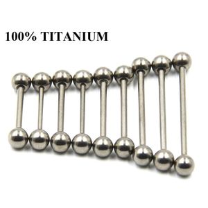 Anelli per lingua 100% G23 Titanio Anello industriale Capezzolo Bar Ear Piercing Gioielli per il corpo Orecchino Bilancieri Consegna di goccia Dhgarden Dhfdc