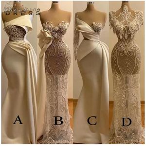 2022 Donne alla moda Abiti da sera Formale Sirena Appliques Raso Lungo Robe de soriee Abiti del partito Abiti Custom Made Bc10921226T