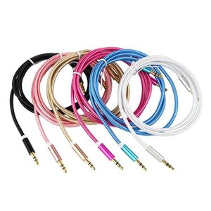 Cell Phone Cables Aux 3.5Mm To 3.5 Mm Nylon Wire Gold-Plated Plug Male O For Mobile Headphone Speaker Drop Delivery Phones Accessories Dh4Qp