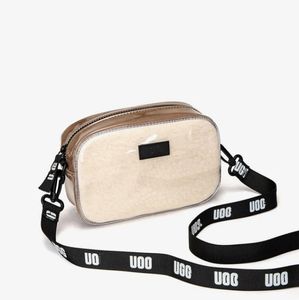 Designer women's bag 2023 new UG jelly camera bag transparent fluffy bag winter all kinds of cross-body bag one shoulder small square bag