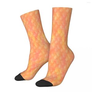 Men's Socks Pastel Peach Tie Dye Pattern Male Mens Women Winter Stockings Hip Hop