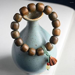 Strand Antyczna bransoletka Budda Koraliki ręcznie robione opaski na nadgarstki Jade Bracelets żeński łańcuch ręczny koralik zielone drzewo sandałowe