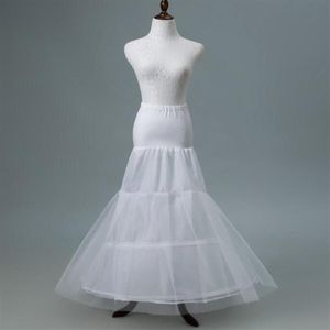 2021 Sexig bröllopsklänning One Hoop Petticoat Crinoline för sjöjungfruklänningar Flounced Petticoats slip Brudtillbehör285q