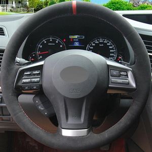 Capa de volante de carro costurada à mão para Subaru Forester XV Legacy Outback227A
