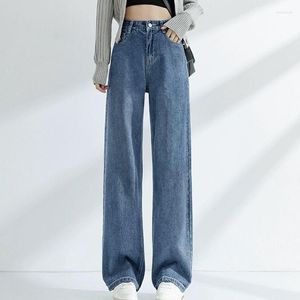 Jeans da donna Pantaloni Y2k 2023 Baggy Streetwear Ragazza Lungo Vintage Vita alta Gamba larga Lavaggio medio stretto
