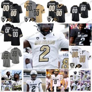 NCAA Colorado Buffaloes College fotbollströjor 2 Shedeur Sanders 12 Travis Hunter 3 Dylan Edwards 21 Shilo Sanders 7 Cormani McClain 43 Trevor Woods 14 Colton Allen