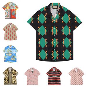 ハワイアンバケーションビーチシャツメンデザイナーレターメンズポロシャツ半袖カジュアルティー衣類281U