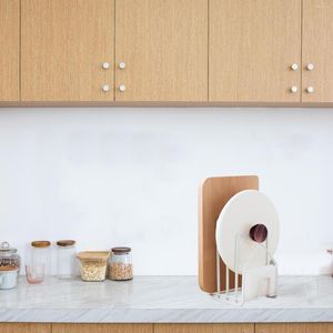 Kitchen Storage Multifunctional Pot Cover Rack Utensils Filter Water Chopping Board Knife