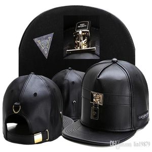 2017 Letni styl Cayler Sons Leather Lock Baseball Caps Casquettes Chapeus Hip Hop Outdoor Sports Hats dla mężczyzn Women3379