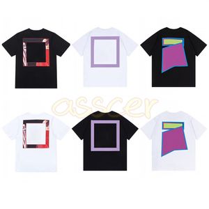 Men Womens Summer New T Shirt Offs Fashion Mens Geometryczne druk