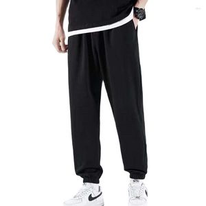 Men's Suits High Quality Black Sport Pants Fleece Thickened Cotton Slacks Loose Drawstring Boxer Sweatpants 1 Pieces