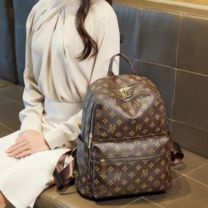 Palm Springs Pu Leather Bag Fashion Student Ryggsäck Girls School Bags Women Kvinnlig fritidsresor Mochila Desinger Luxury BA269P