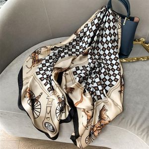 Новый легкий роскошный шелковый шарф женский универсальный весенне-осенний тонкий шарф летний марлевый шарф пляжное полотенце шаль225h