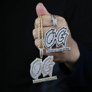 Hip Hop Iced Out Original Gangster Letter Pendant Necklace Men's Necklace