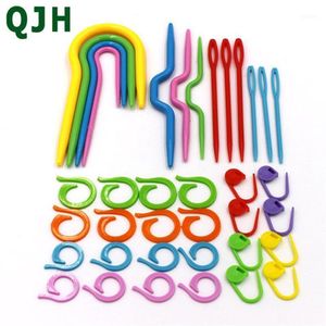 5 Sets ABS Plastic Knit Stitch Knitting Needles Crochet Hook Plastic Markers Needle Clip Craft Knitting Crochet Locking Stitch12046